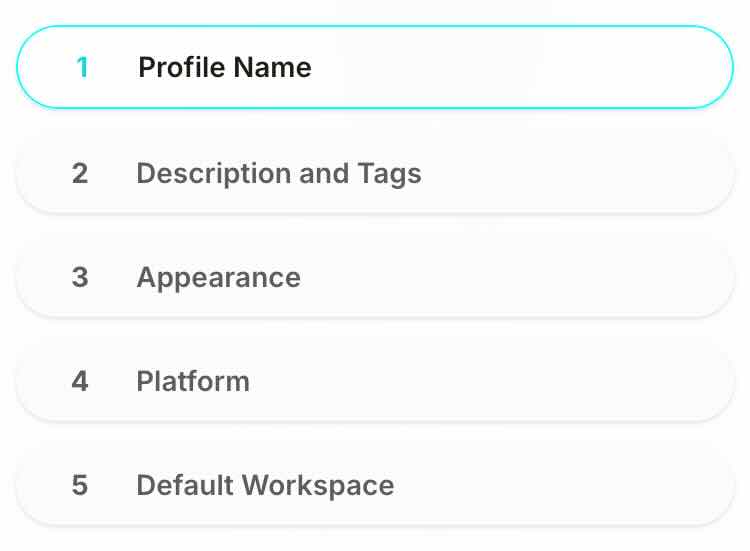 Choose a profile name